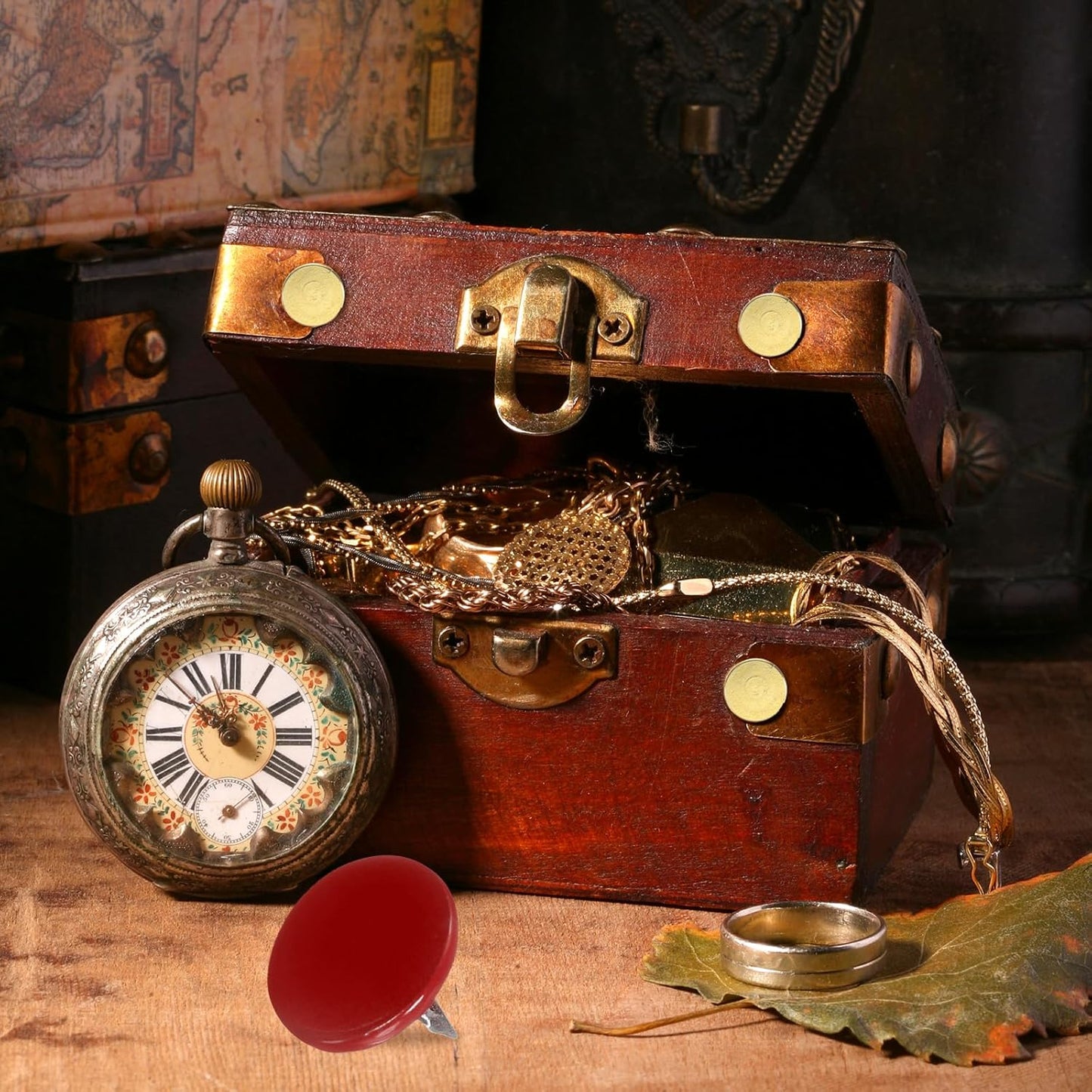 uxcell 120Pcs Push Pins, 11mmx13mm Round Flat Head Decorative Thumb Tacks Upholstery Tacks for Cork Board Office Wall Hangings, Red