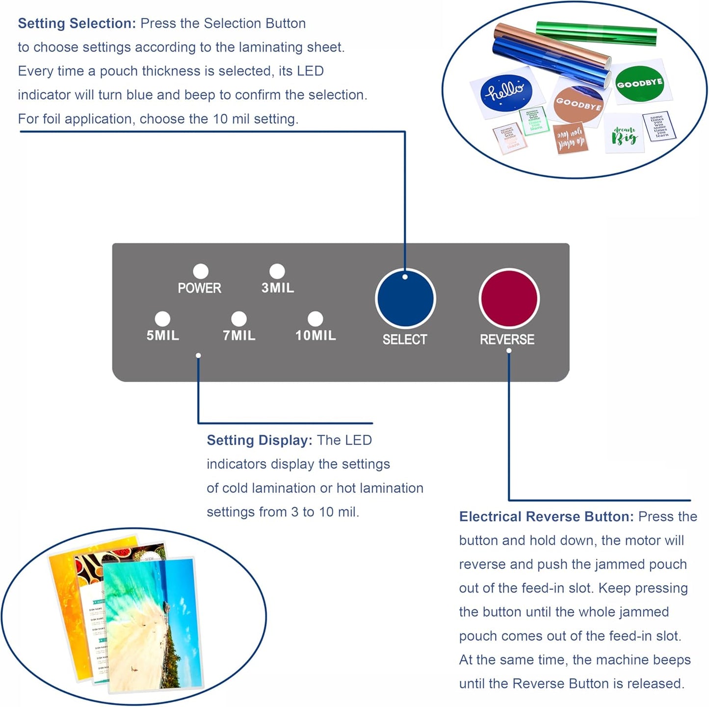 SINCHI 13-Inch Thermal Laminator & Foil Applicator, 3–10 Mil, 4-Roller, 55s Warm-Up, 40 in/Min, Auto Shutoff, Commercial-Grade Laminating Machine with 10 Pouches for Office, School, Crafts & DIY