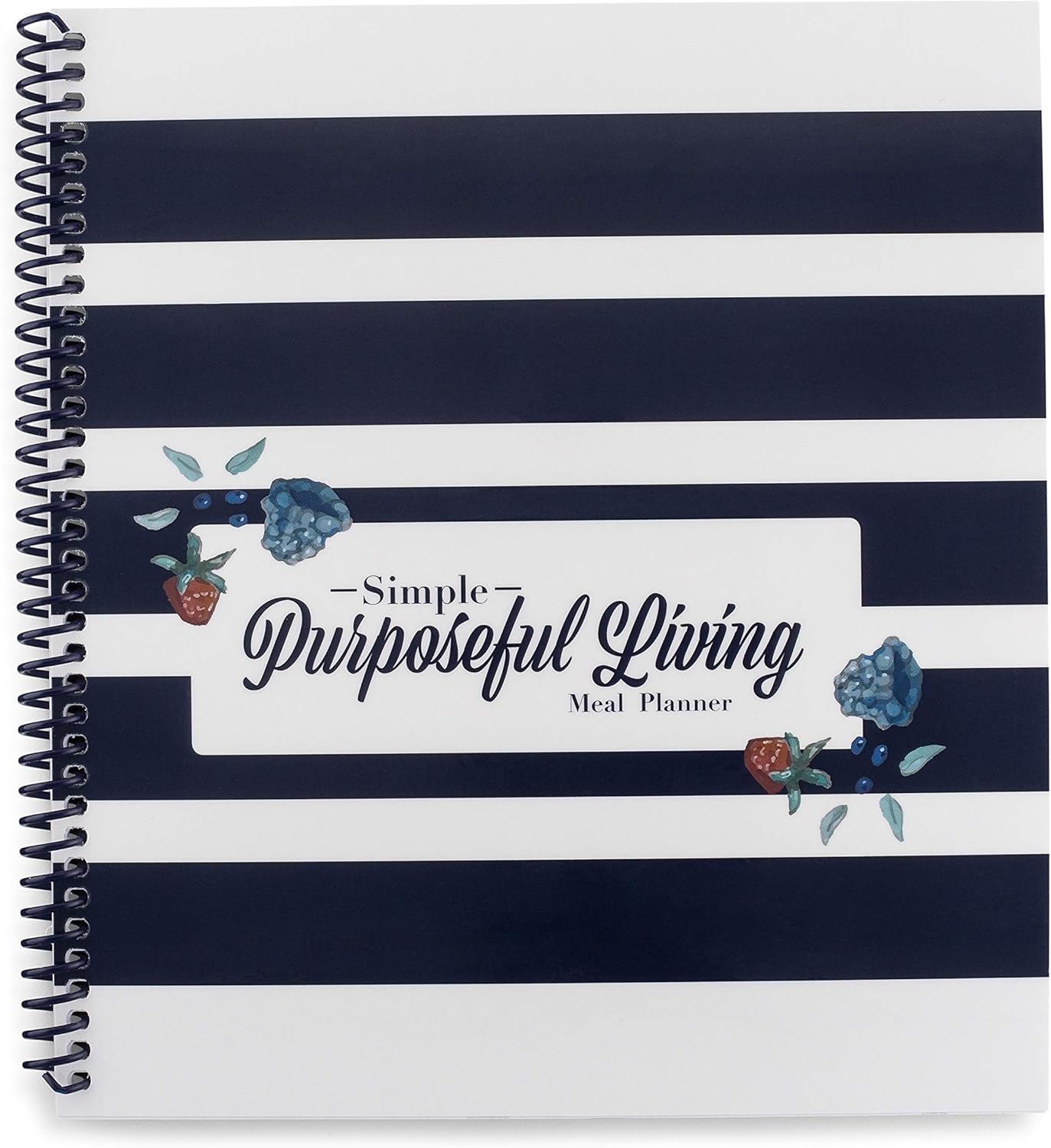 Large Spiral-Bound Weekly Meal Prep Planner Notebook – Full-Year Organizer with Laminated Covers, Tear-Off Grocery List Notepad, Undated Weekly Planner & Food Journal - Menu Calendar, & Budget Tool