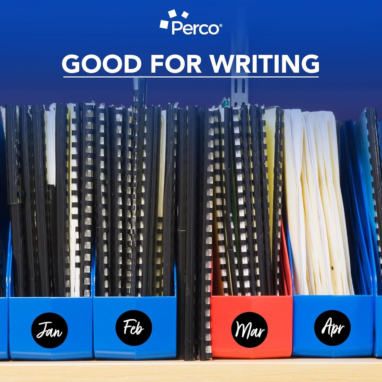 Perco Black 2-Inch Round Circle Dot Sticker Labels - Multi-Roll Pack (3 Rolls, 500 Labels Each) - Permanent Adhesive, Vibrant Colors, Strong Hold - Perforated for Easy Use - Made in USA