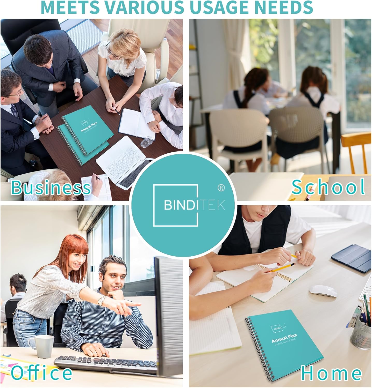 Binditek 200 Pack 8 Mil PVC Clear Binding Covers, 8.5 x 11 Inches, Letter Size, Square Corners, Un-Punched, Office Supplies