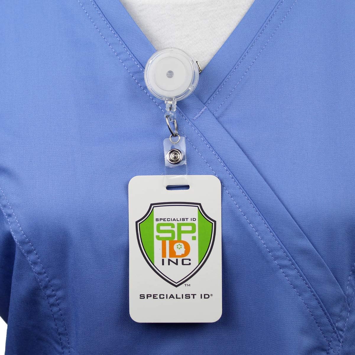 Bulk 100 Pack - Premium Clear Retractable Badge Reels with Alligator Swivel Clip on Back by Specialist ID (Translucent Clear)