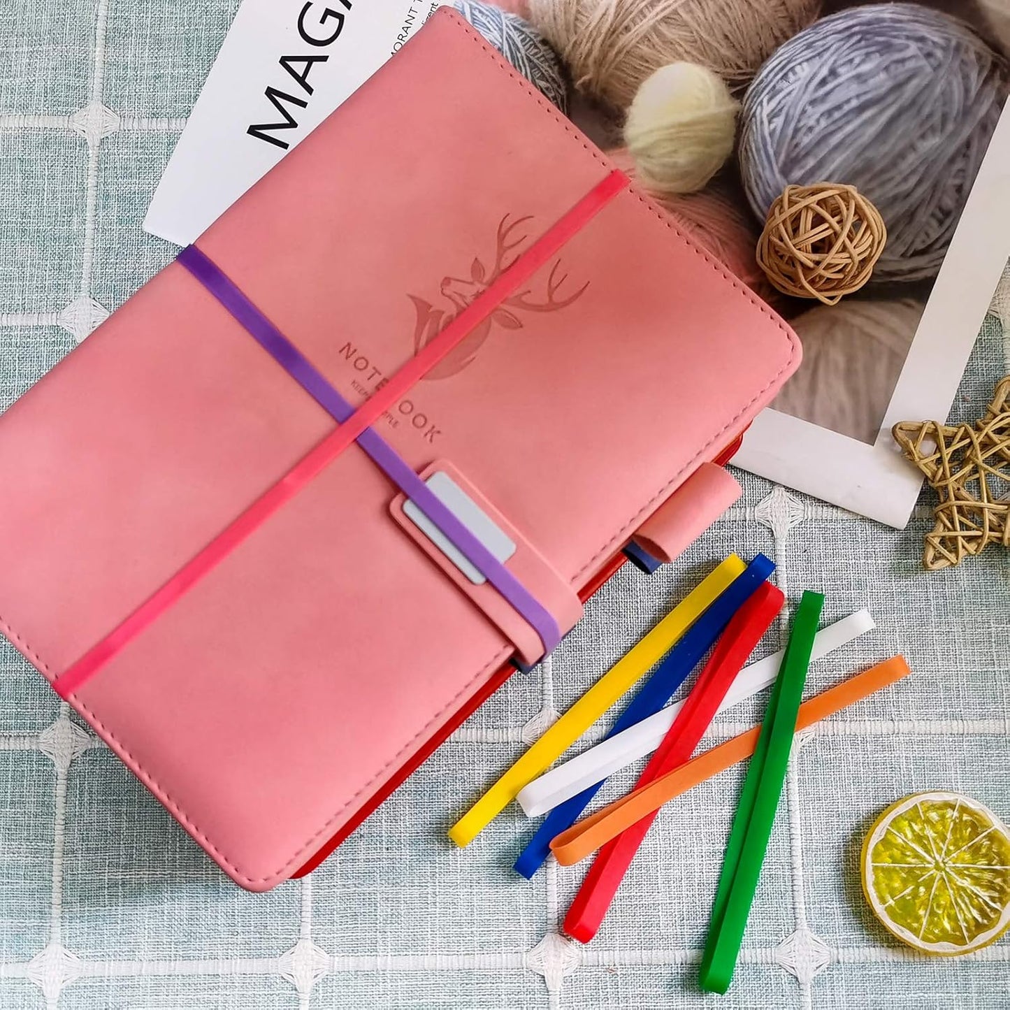 Coopay 120 Pieces Silicone Rubber Bands Colorful Elastic Wrapping Bands for Books, Art, Exercise, Crab Traps, Cooking, Wrapping, Heat, Cold, UV, Chemical Resistant (5.5 inch)