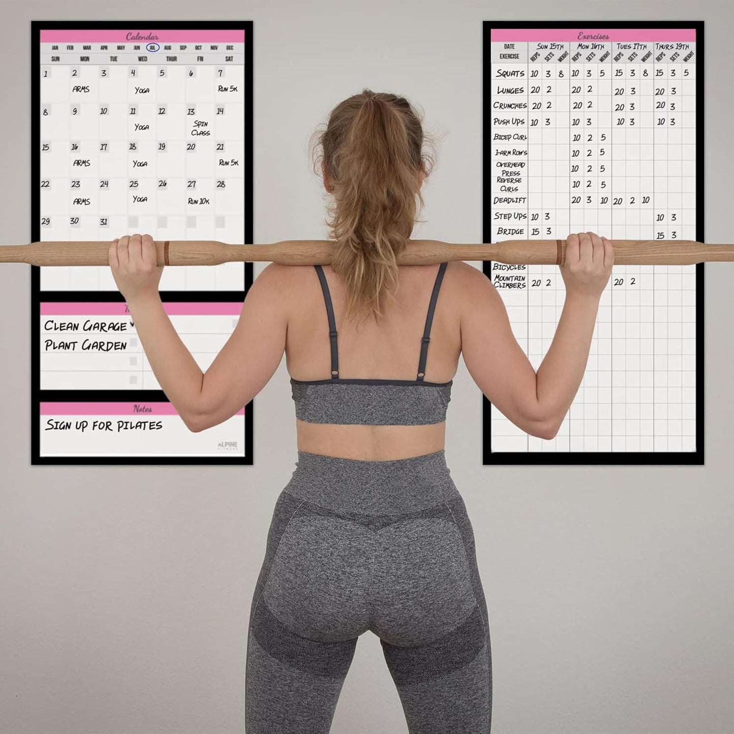 Weekly Planner Pad - Notepad Scheduling System - Dry Erase Board, Task List, and Calendar - Planning Poster for Time Management, Workout, Exercise, and Weight Loss - Expandable Desk Notepad