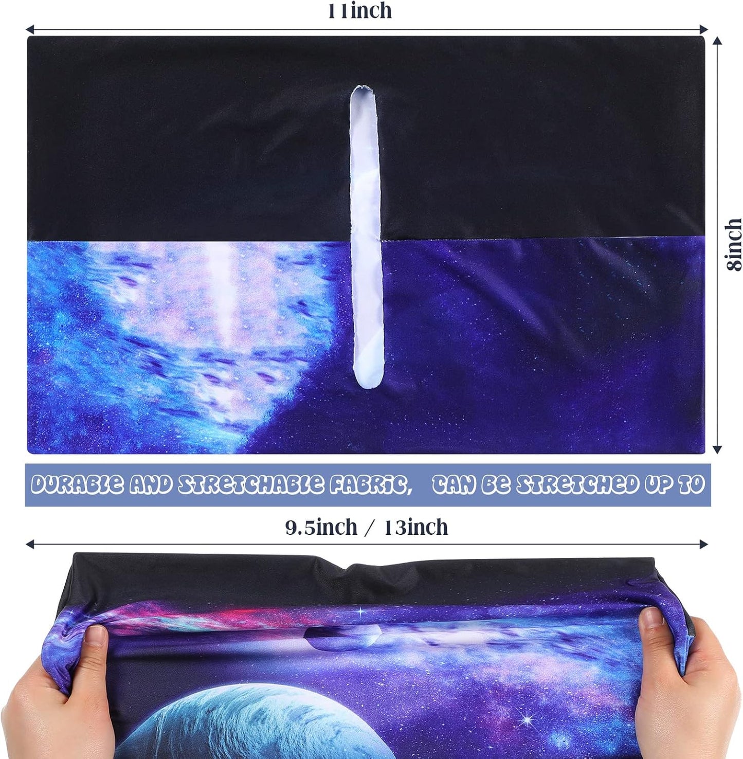 6 Pack Stretchable Book Cover Jumbo Fabric Book Covers Colorful Pattern Print Book Protector Washable Reusable Protective Textbook Cover for Hardcover Textbooks up to 9 x 11 Inch (Star Pattern)