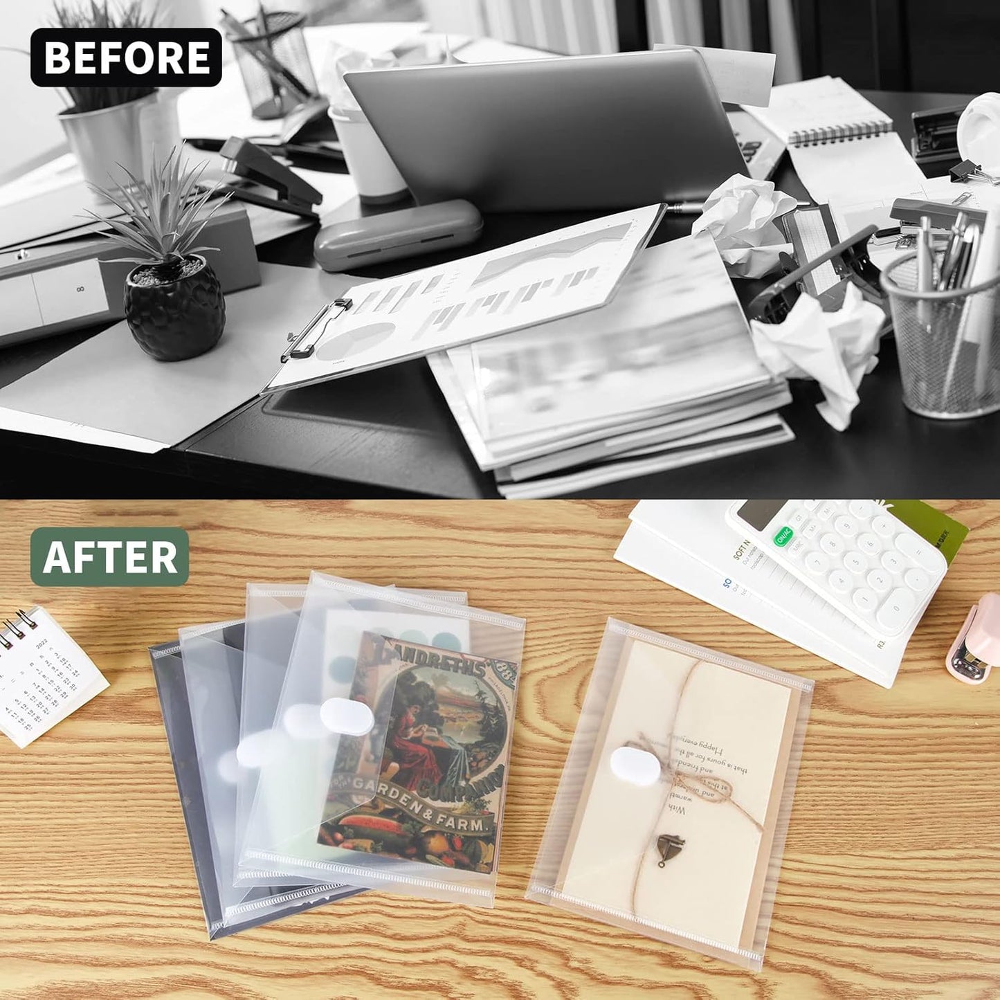 12 Pack Clear Die & Stamp Storage Bag Transparent Plastic Folders for Cutting Dies Stencil Embossing Crafts for DIY Scrapbooking Paper Card Craft Organizer Holder