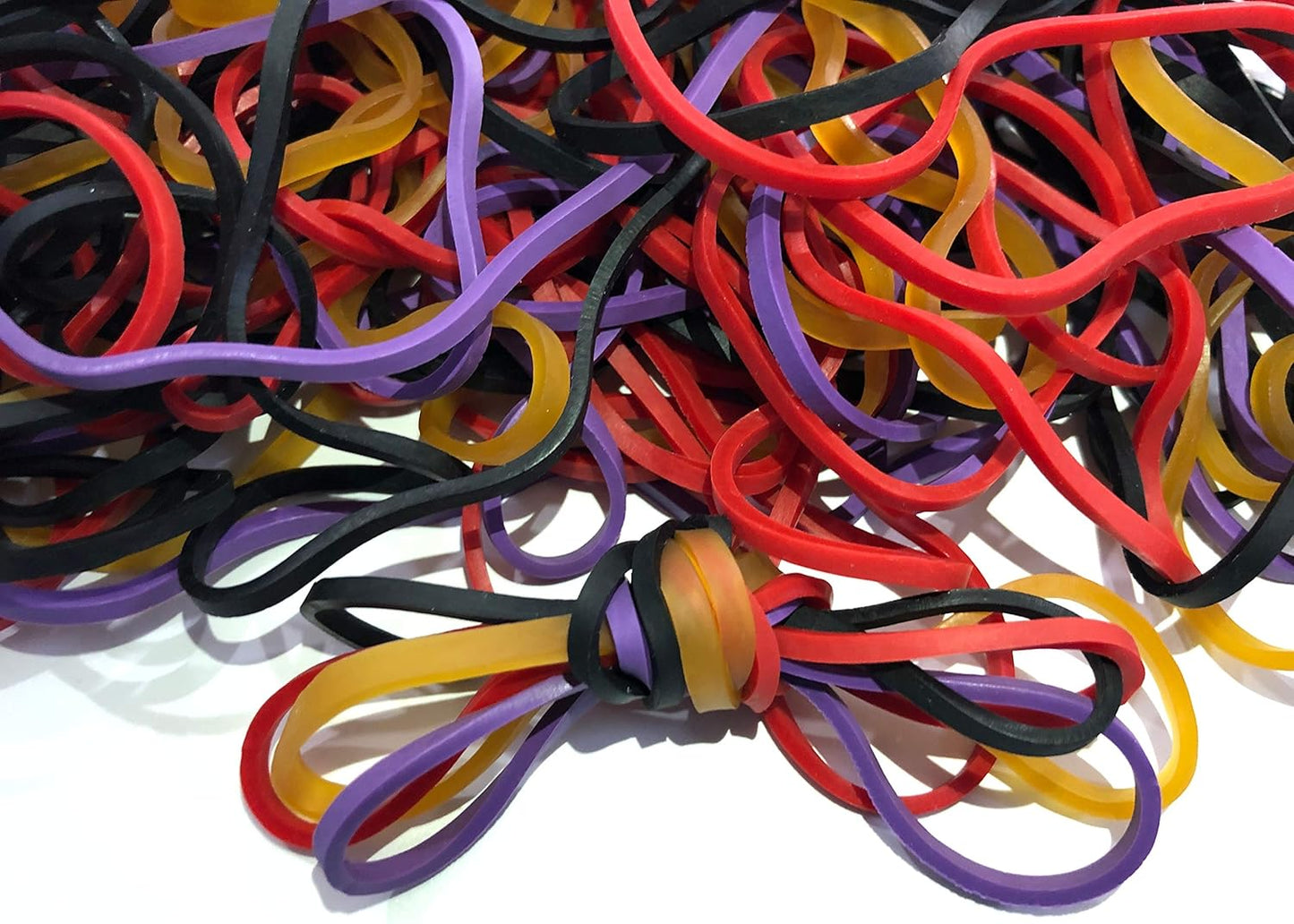 Rubber Bands, Size 117 (7" x 1/8''), Colorful Non Latex Large Rubber Band Bulk Elastic Stretchable, Durable Elastic Band Loops for Files Folders Bank Paper Bills Money, Office or Home use, 50g/Bag