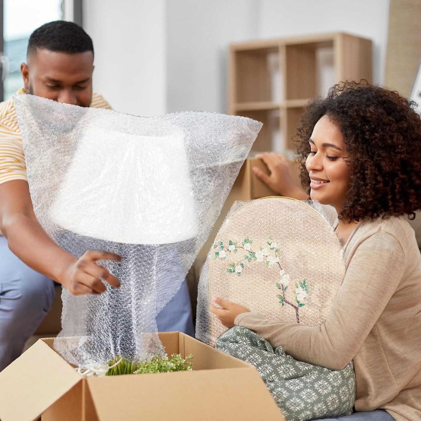 5 Pack Extra Large Bubble Pouches 20 * 24 Inch Clear Bubble Pouch Wrap Bags for Packing Shockproof Cushioning Wrap Bag for Shipping Moving Fragile Dishes China Plates Painting Fragile Items