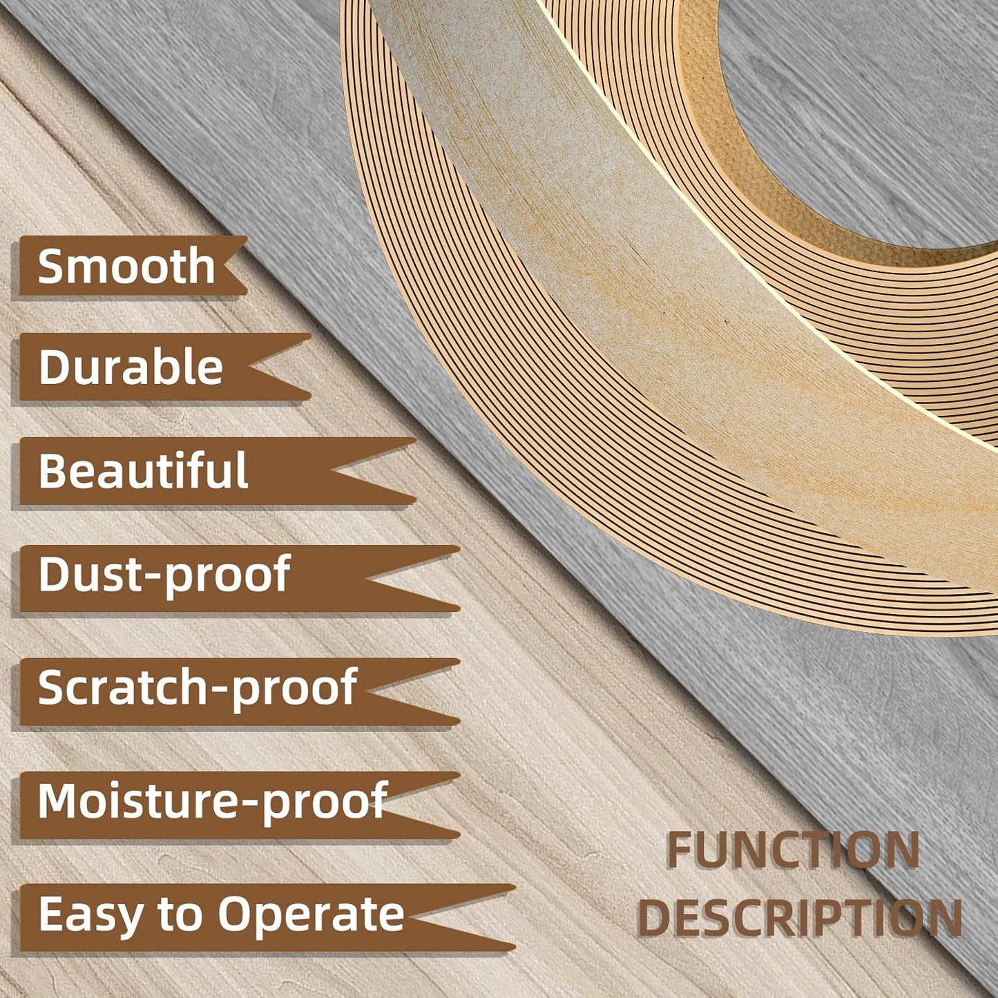 GSCIT Club Birch Edge Banding, 3 inch x 25ft roll of Veneer Edge Banding Preglued Flexible, Real Wood Tape Banding