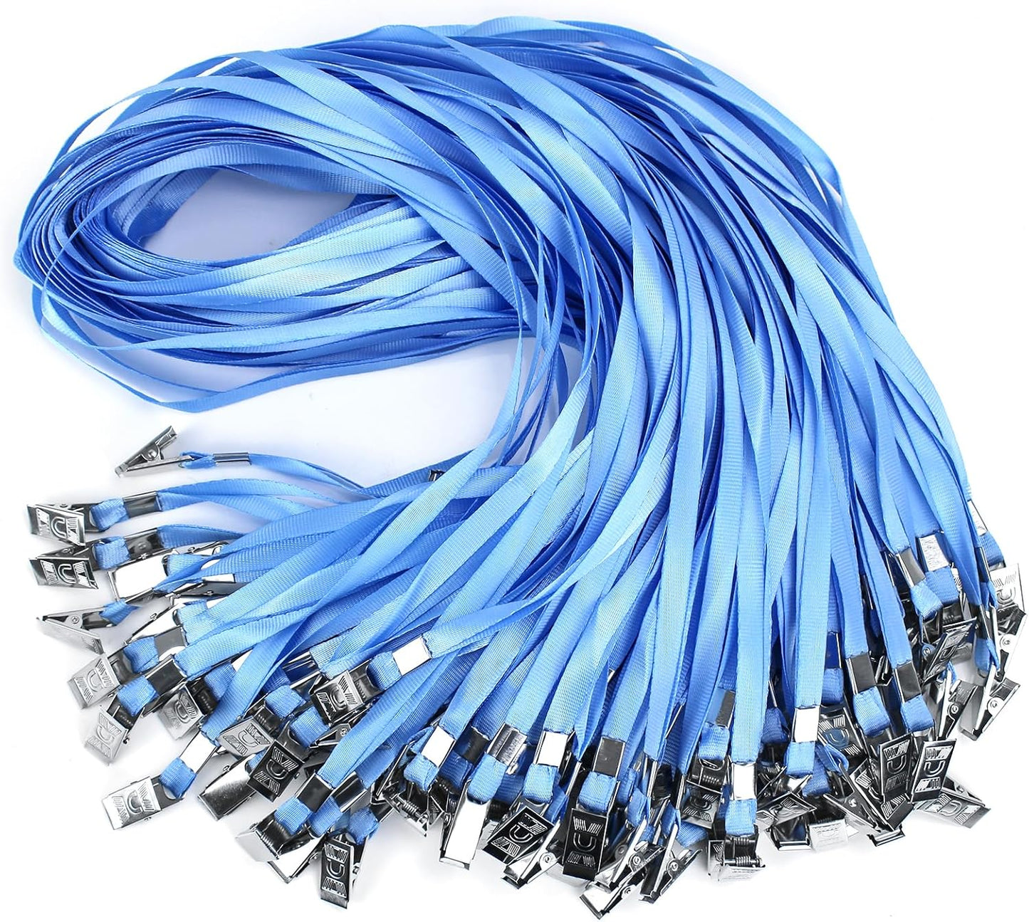 Lanyards for Id Badges,100 Packs Lanyard Bulk with Flat Badge for Name Tag Lanyard ID Holder