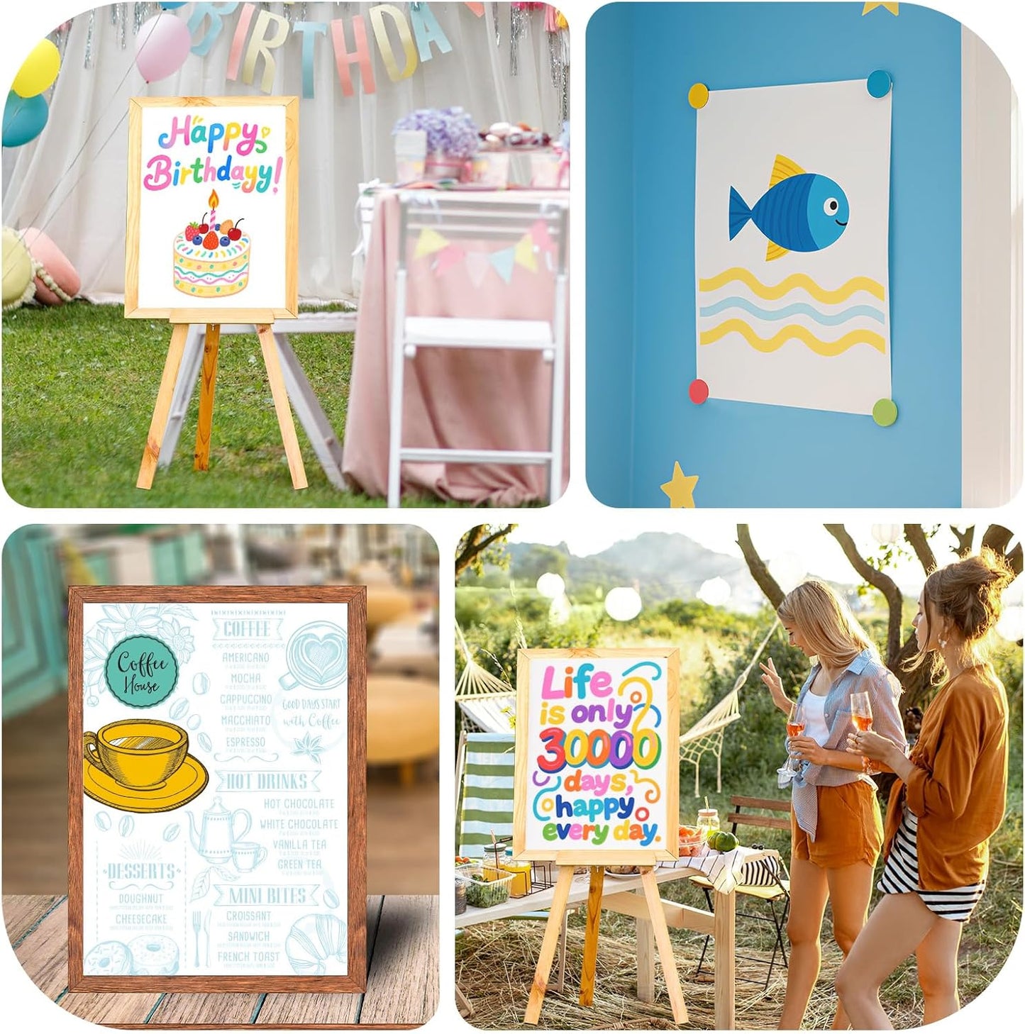 50 Pcs White Poster Board Paper 11.7 x 16.5, ROOKEA White Vision Boards Bulk Smart Posterboard Blank Graphic Display Card Paper for Drawing Artwork School Arts Crafts Classroom Projects Scrapbooking