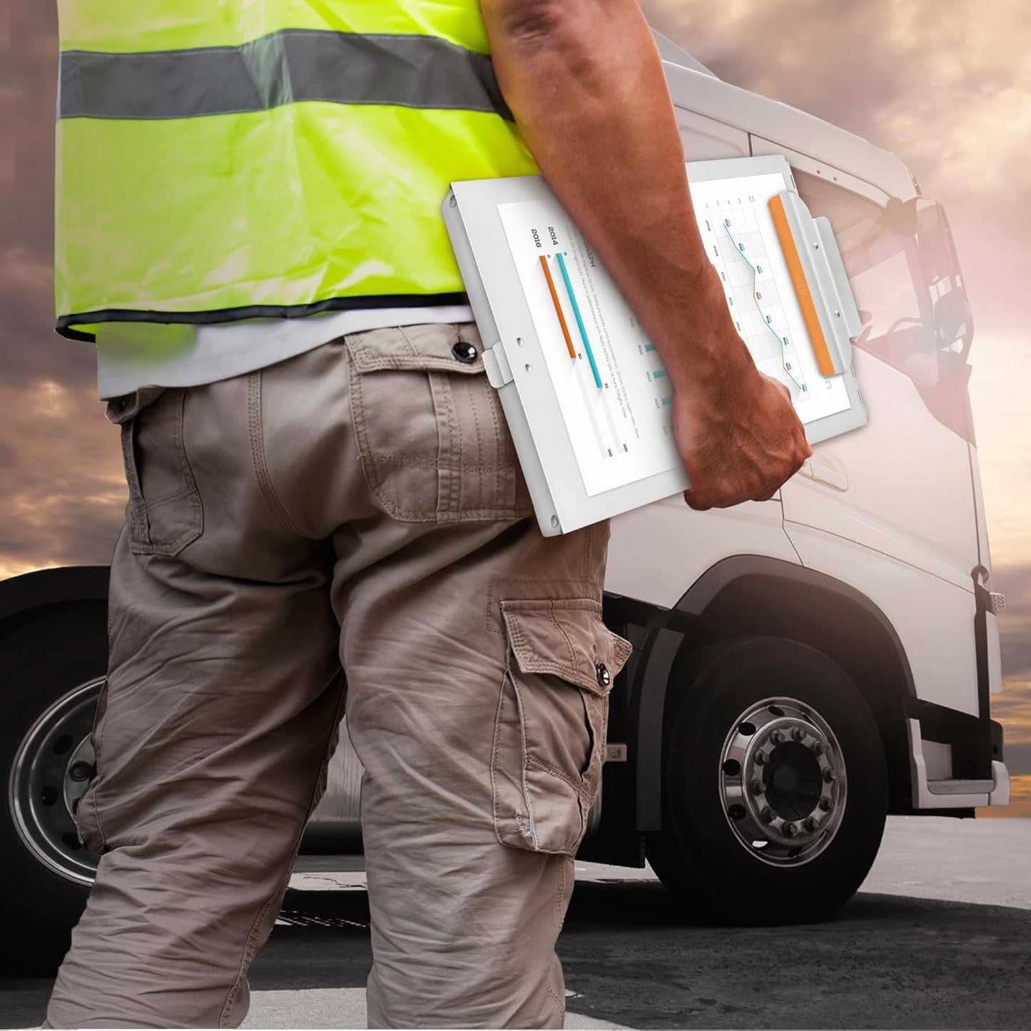 H4D Metal Clipboard with Storage, Rubber Covered Clip Protects Paper and No Indentations Left, Letter Size