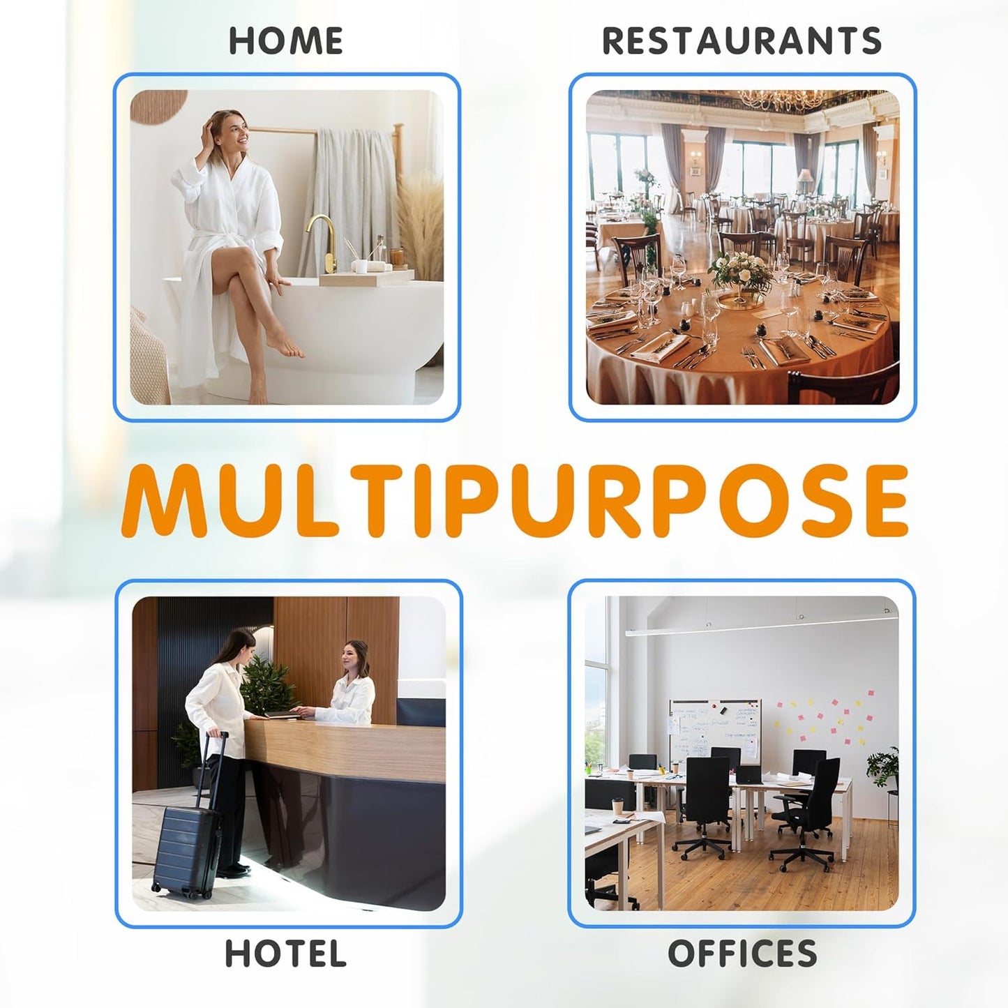 ABC Orange Out of Service Tags, 36 Inches. Pack of 10 Polypropylene Restroom Out of Order Signs with English and Spanish Print. Multipurpose Highly Visible Out of Service Sign with Elastic Band