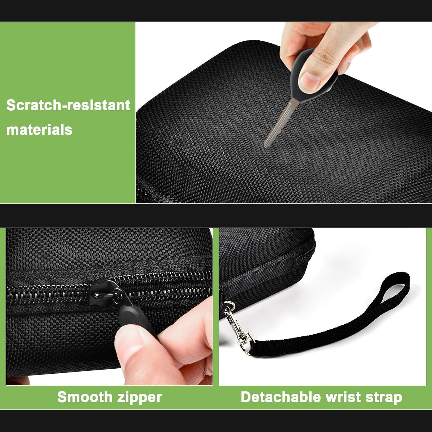 Digital Camera Case Compatible with VAHOIALD FHD 1080P/ for CAMKORY Digital Point and Shoot/for KODAK PIXPRO FZ45-BK 16MP Vlogging/for IWEUKJLO/for Nsoela, Holder for SD Card More- Black (Box Only)