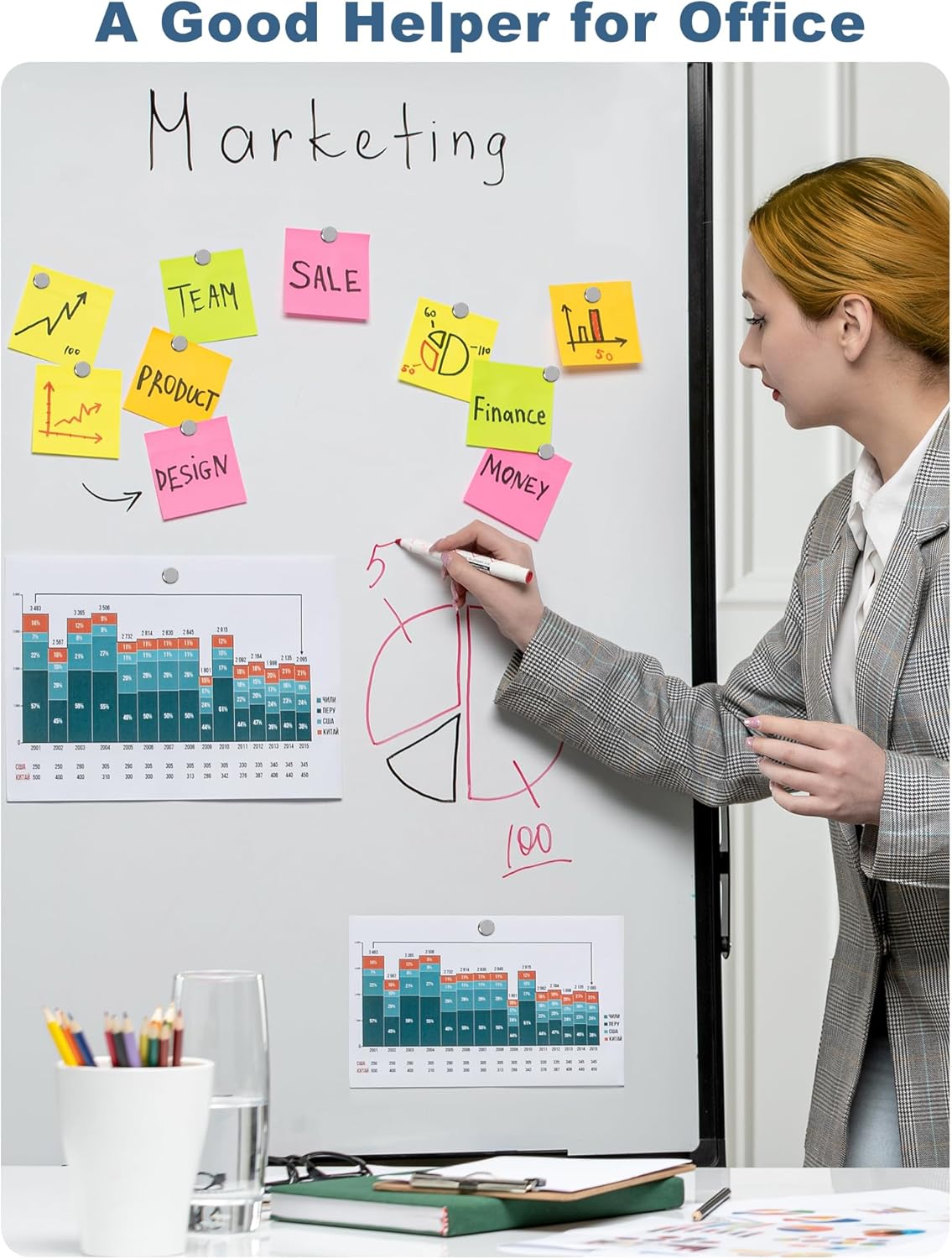 SMARTAKE 320 Pcs Refrigerator Magnets, 6x2mm Small Round Fridge Magnet, Multi-Use Premium Neodymium Office Magnets for Fridge, Whiteboard, Billboard in Home, Kitchen, Office and School (Silver)