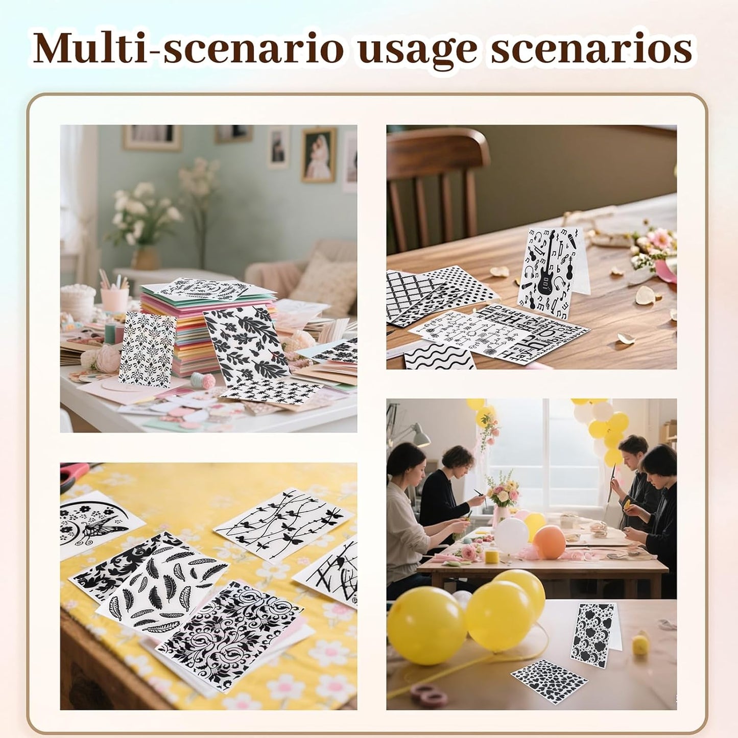 20 Pcs Embossing Folders,Embossing Folders for Card Making,Plastic Paper Card Stencils for Crafts Scrapbook Photo Album DIY,"5.8 x 4.1"(10 Classic + 10 Natural)