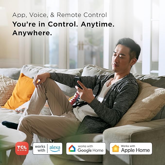 TCL H8W35W 8,000 8000 BTU Smart Window Air Conditioner, Fan & Dehumidifier, 350 Sq. Ft, Remote Control, Compatible with Alexa/Google Assistant, White