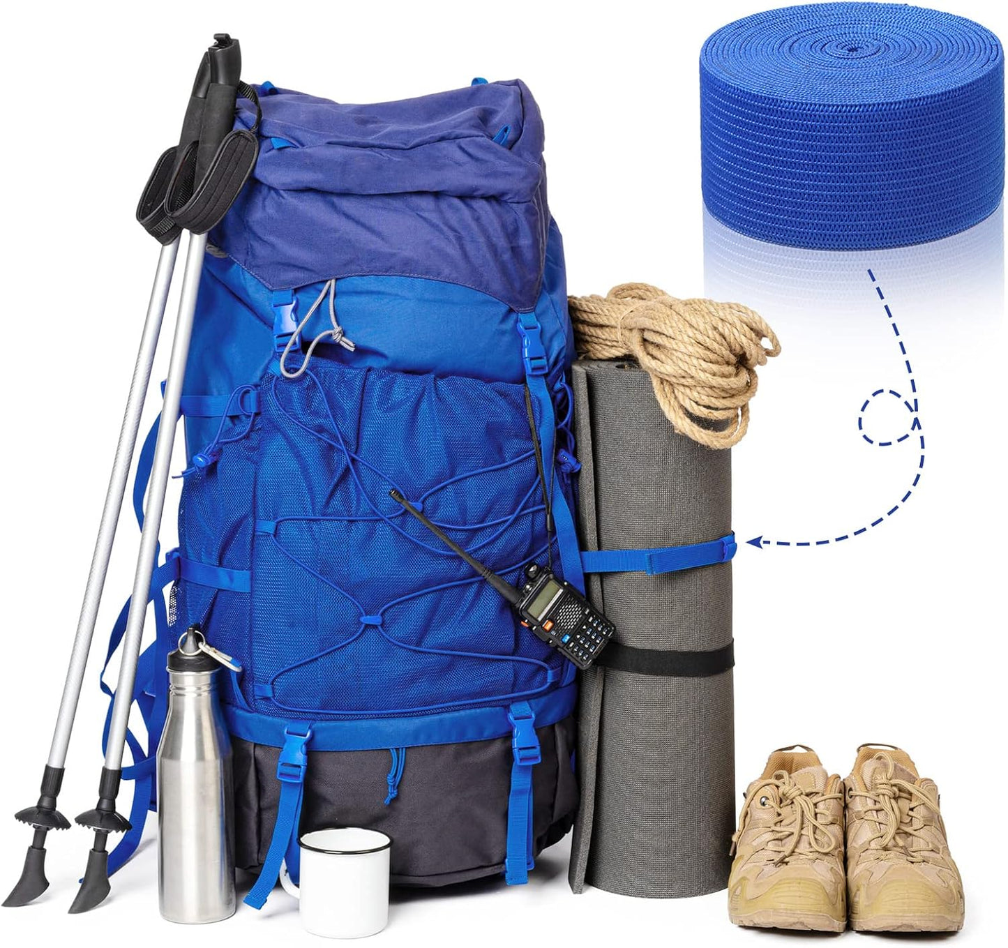 WILLBOND 12 Rolls Colorful Elastic Band Folding Elastic Cord Heavy Duty Stretch Band Knitted Flat Band for Sewing Crafts DIY Comforter Cuffs(1 Inch X 2.2 Yard,Dark Color)