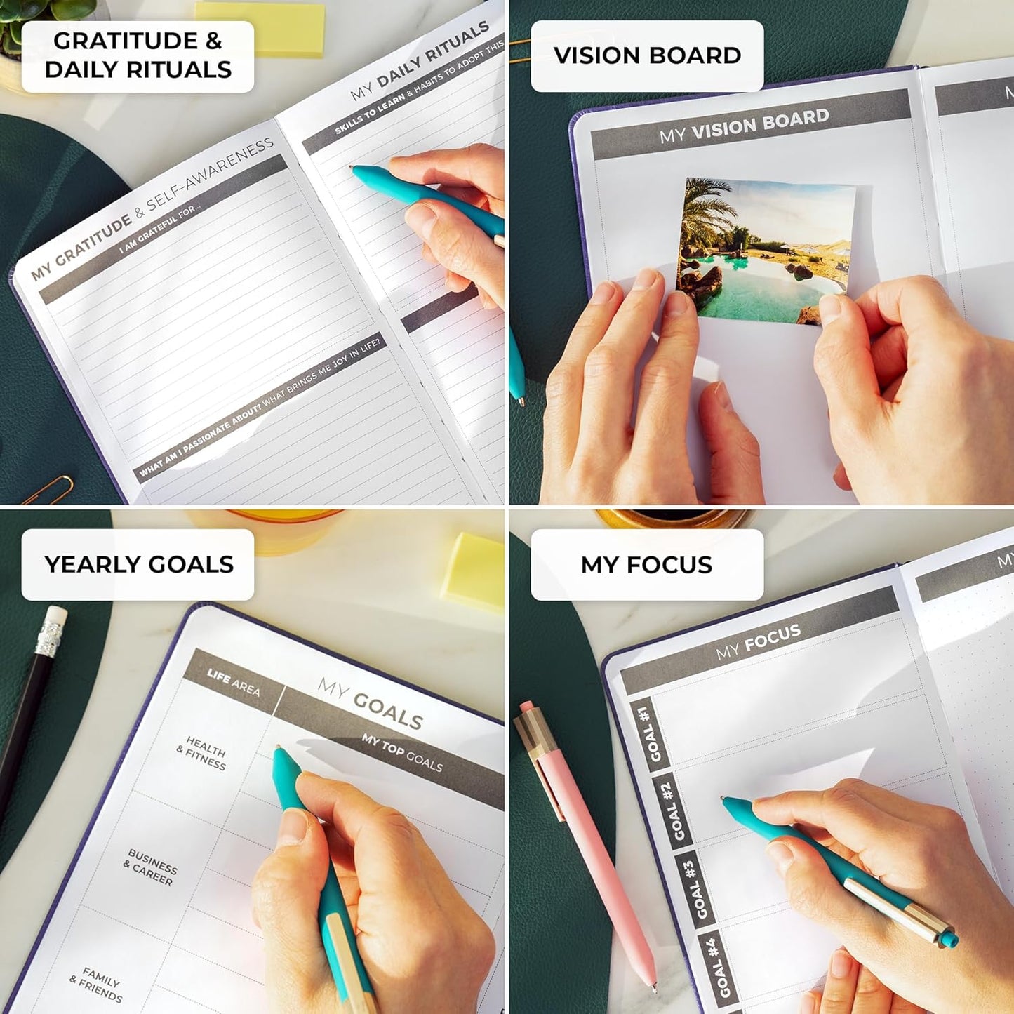 Clever Fox Daily Planner – Undated Planning Notebook with Hourly Schedule & To-Do List – Personal Day Task & Work Organizer, 6 Months (Purple)