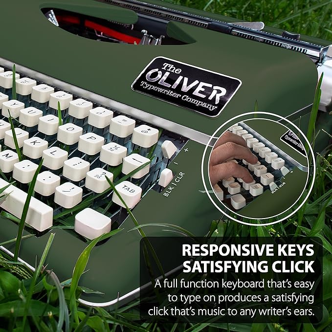 Timeless Manual Typewriter, Olive