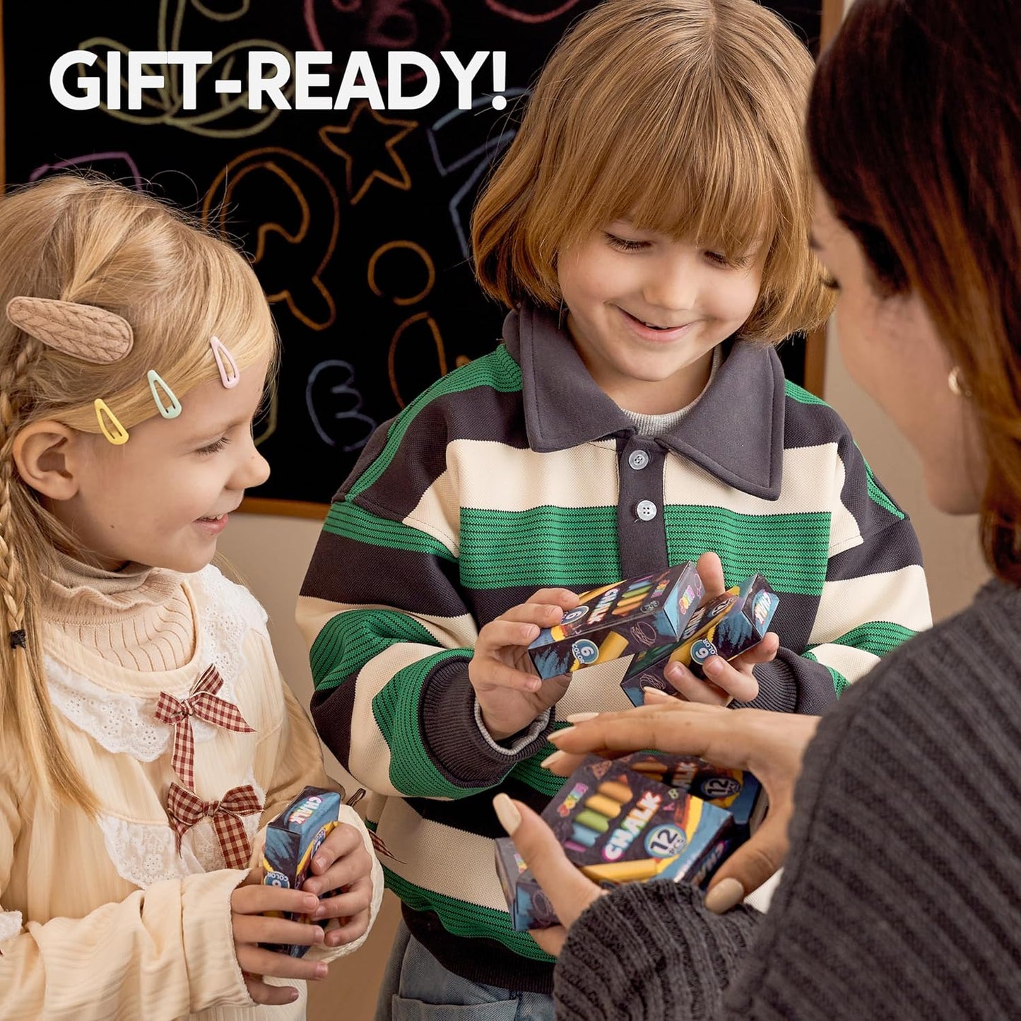 JOYIN 432 Counts Mini Chalk Set for Kids, Non-Toxic Mini Chalk for Boys Girls 3+, School Supplies for Teachers, Goody Bag Fillers, Classroom Prizes Gifts (36 Boxes)