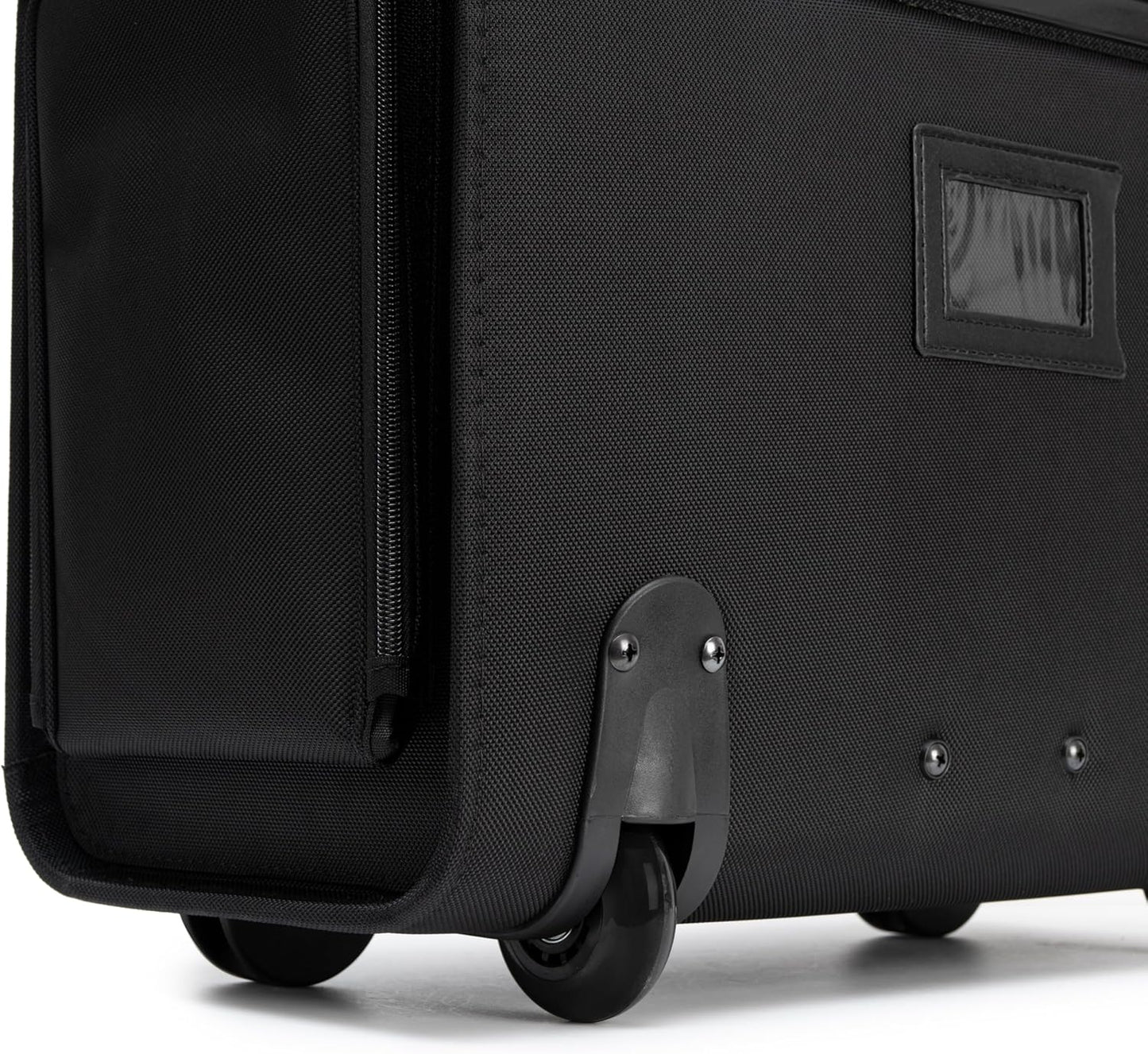 Alpine Swiss Rolling Briefcase Work Overnight Travel Bag Dual Locks Carry on Business Attache Case Black