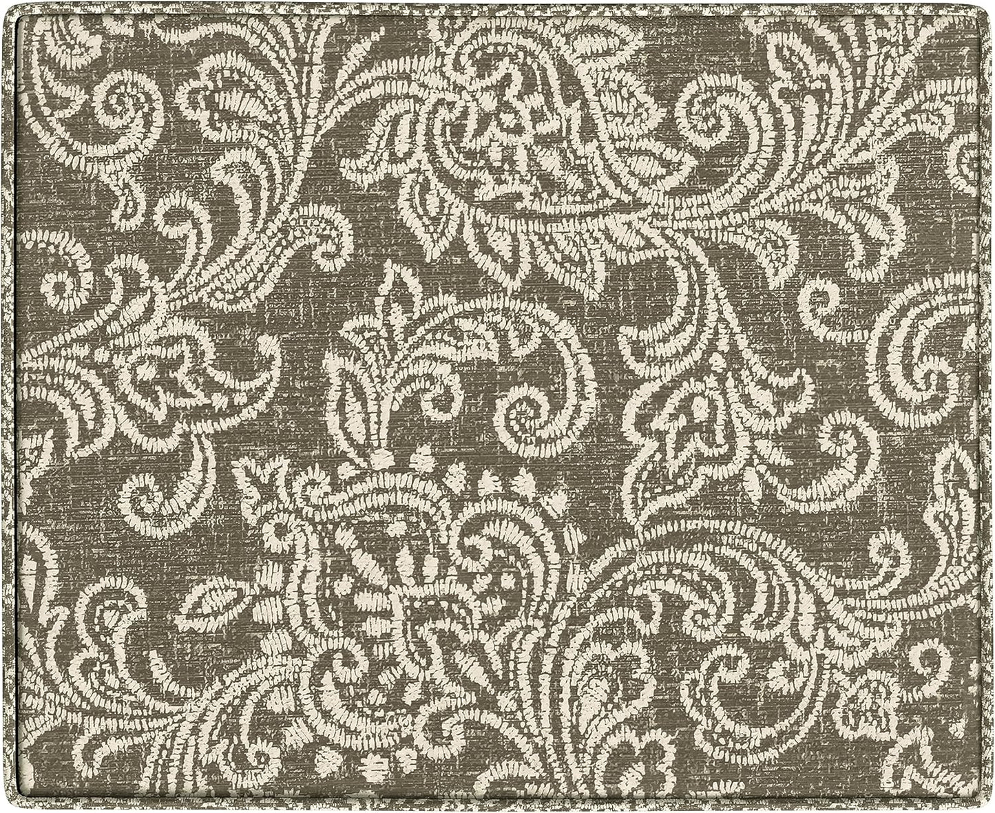 Home Decor | Dinah Collection Modern Storage Ottoman | Ottoman with Storage for Living Room & Bedroom(Brown Jacobean Print)