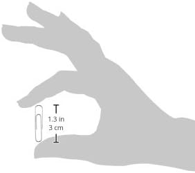 Amazon Basics No. 1 Paper Clips, Smooth, 1000 Count (10 Pack of 100), Silver