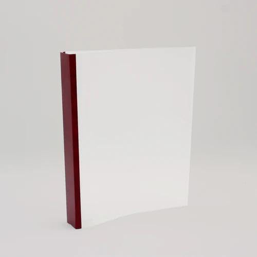 Thermal Binding Clear Covers with Steel Spine –for Thermal Binding Machines – Formerly Unibind – Used in Real Estate, Education and Various Businesses (Bordo, 40 Sheets Max - 96/Boxes)