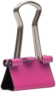 JAM PAPER Colorful Binder Clips - Extra Small - 3/5 Inch (15 mm) - Pink Binderclips - 30/Pack