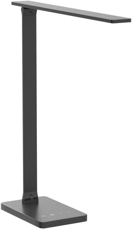 Lepro LED Desk Lamp for Home Office, 9.5W 750LM Metal Touch Control Desk Light, 5 Color Modes 5 Brightness Level, Eye Caring Task Lamp For Reading, Sewing, Crafts, School Supplies, Puzzle Light, Black