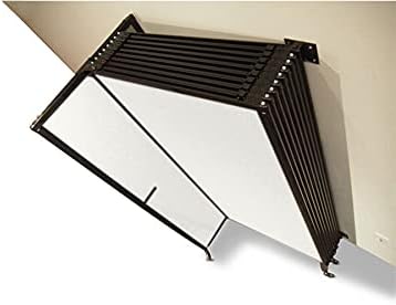 Wall-Mounted Sliding StraightWall Room Divider | Adjustable Widths | Locking Wheels | Room Separator | Up to 15'6" Wide x 5' Tall Slate Fabric Panels