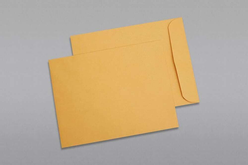 Limited Papers (TM) Booklet Envelopes, (Open Side) Brown Kraft, Gummed Seal, 28 Pound, Heavyweight, For Mailing And More. (250, 11 x 13)