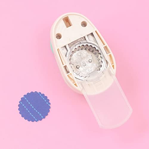Craftelier - 1,5 Inch Circle Scallop Punch with lever press | Shape Hole Puncher for Paper Crafts | Scalloped Hole Punch for Scrapbooking, DIY Cards & Journals | Mini Hole Punch for Paper & Cardstock.