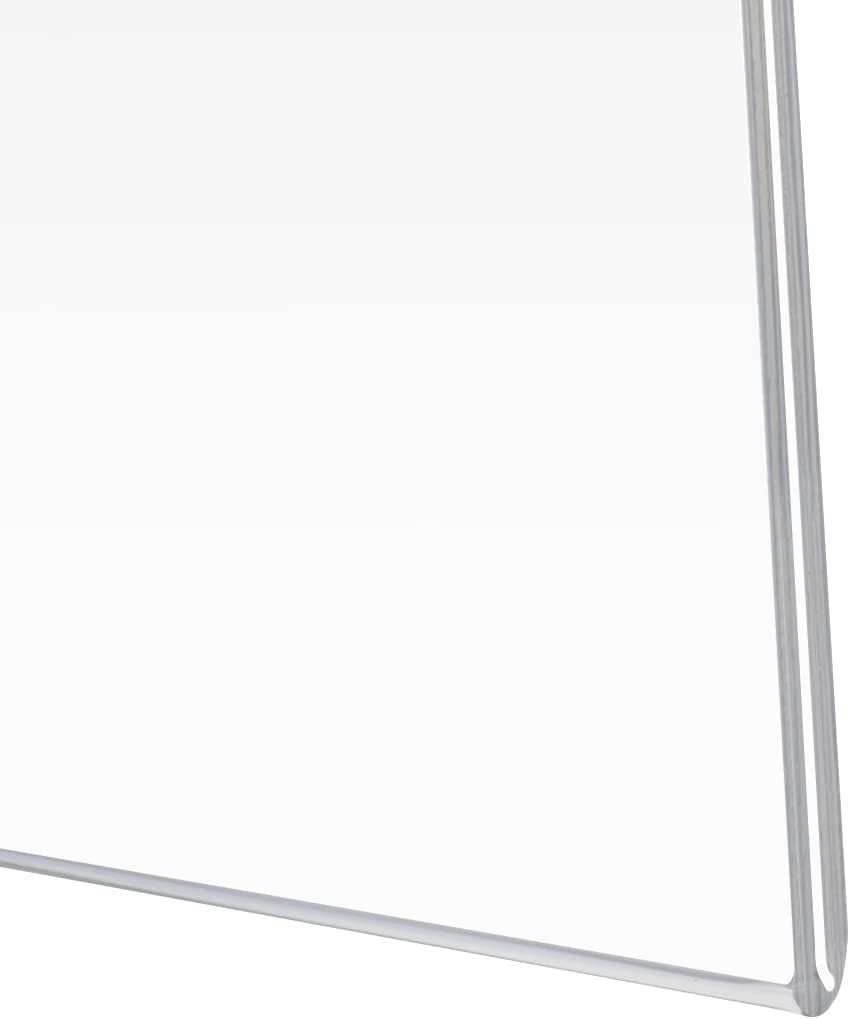PecMuikee Acrylic Sign Holder 8.5x11, Wall Mount Acrylic Sign Holder and Plastic Paper Display Ad Frame bonus with 3M Tape and Mounting Screws for Restaurants, Office, Market, Library, Store, 12 Pcs