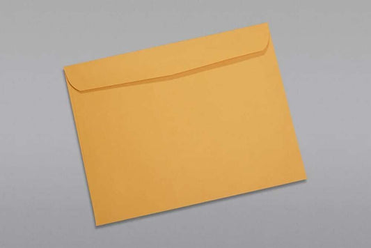Limited Papers (TM) Booklet Envelopes, (Open Side) Brown Kraft, Gummed Seal, 28 Pound, Heavyweight, For Mailing And More. (50, 10 x 13)