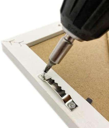 100 Pack Small Sawtooth Picture Hangers Steel Picture Hangers Picture Frames Hangers with Screws Picture Hang Solutions, for Hanging Clock Paintings Artwork Picture Frame Hook Photos (Silver)