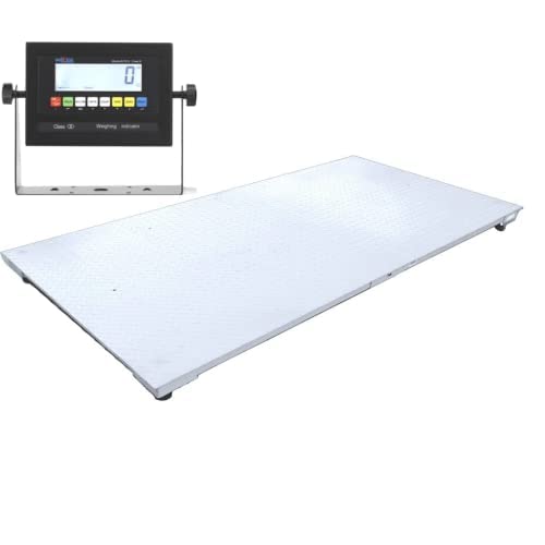 SellEton Non-NTEP Floor Scales, Accurate Pallet Scales with Smart Digital Indicator for Warehouse Shipping and Heavy Duty Industrial Weighing (48"x72", 5000 lb x 1 lb)