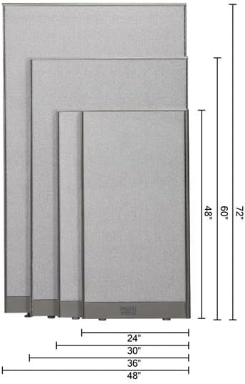 GOF Office Partition Single Panel (36" w x 48" h) 3ft x 4ft