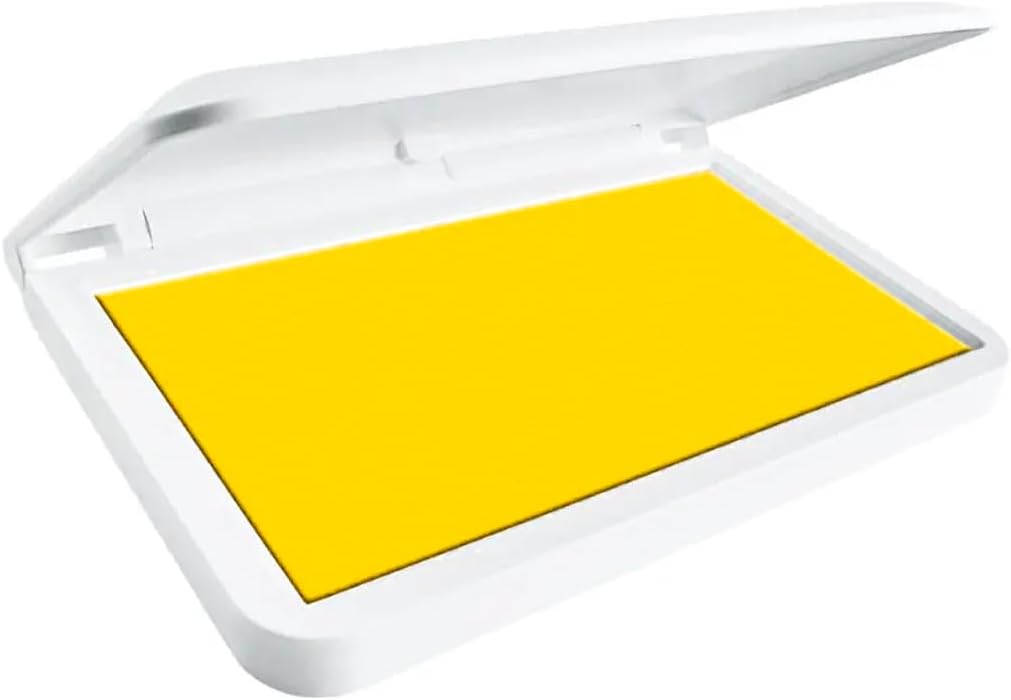 COLOP Make Series, Ink Stamp Pads, with Non-Toxic Premium Ink, Water-Based Acid-Free (Sunny Yellow- Medium)