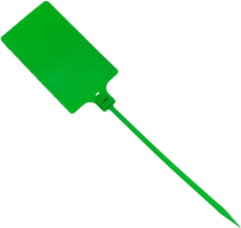 Plastic Seals Shipping Tags Logistics Use Big Sign Tie Large Label Tie, 255mm Total Length, Package of 100pcs (Green)