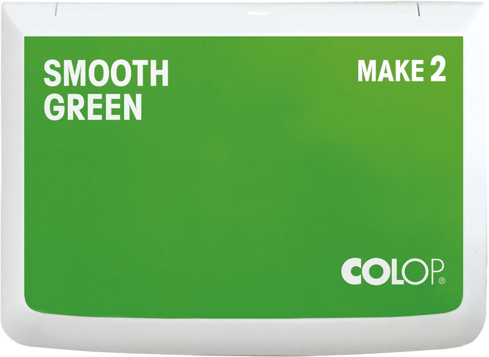 COLOP Make Series, Ink Stamp Pads, with Non-Toxic Premium Ink, Water-Based Acid-Free (Smooth Green, Make 2-2-3/4" x 4-1/4")