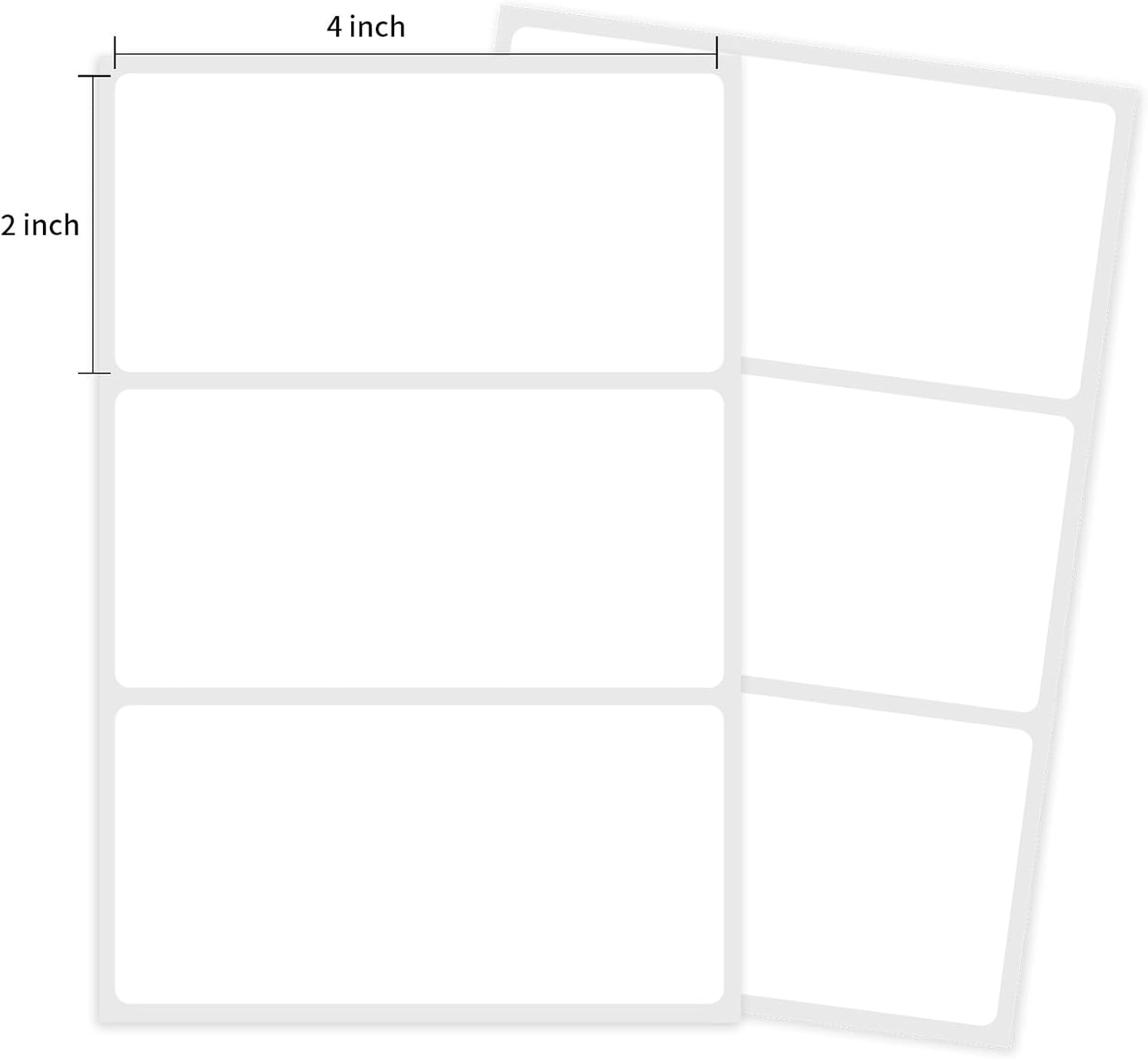 2×4 Inch Removable Blank Freezer Labels,Water/Oil/Tear Resistant/Ink Won't Smudge No Residue (105pcs,1 Bag)