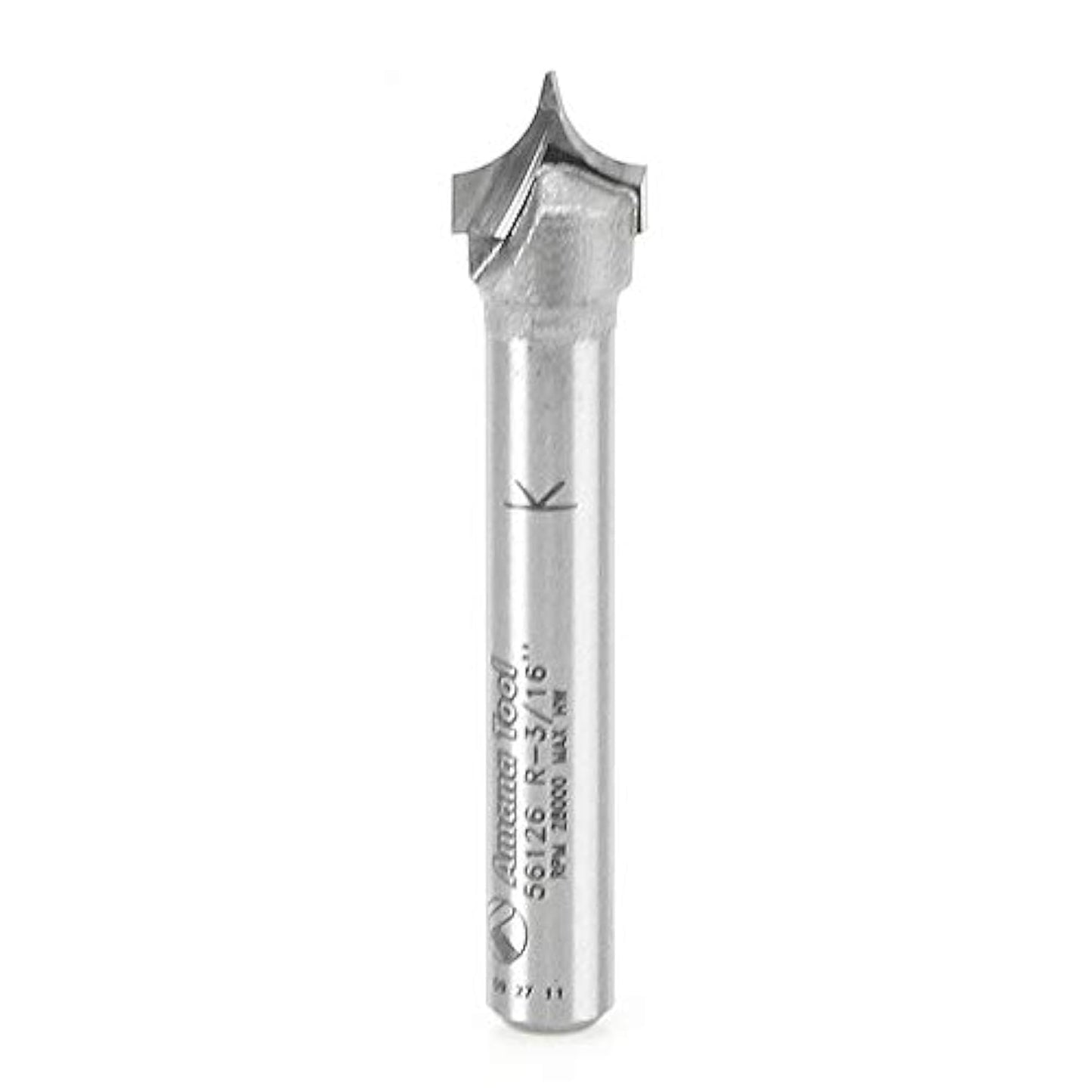 Amana Tool - 56126 Carbide Tipped Pt. Cutting Roundover 3/16 Radius x 3/8 Dia x 19/64 x