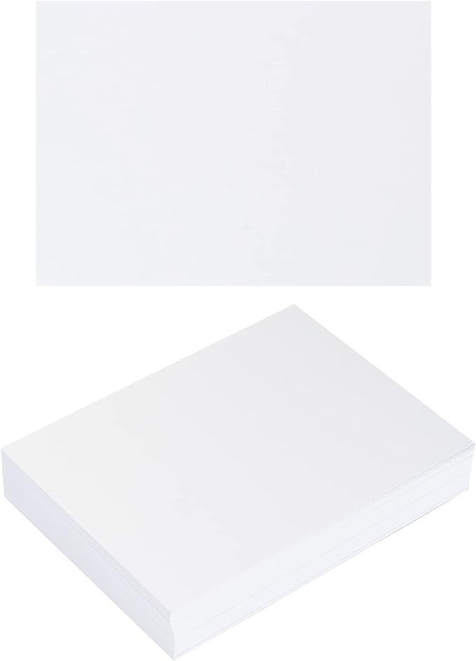 50 Sheets Blank Cardstock Paper 250 GSM Thick Heavy Cards Stock for DIY Art Projects, Card Making, Postcards, Greeting Cards, Birthday Party, Wedding Invitation (White, 5x7 inches)