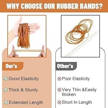 Rubber Band Depot, Size #8, Small Rubber Bands, Everyday Rubber Bands - Rubber Band Measurements: 7/8" x 1/16'' - Approximately 1,300 Rubber Bands Per Bag - 1/4 Pound Bag