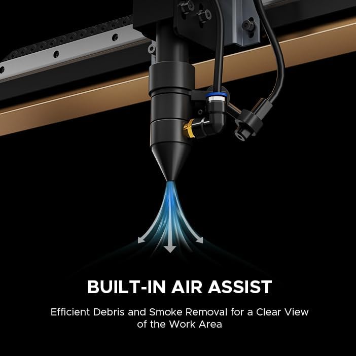 OMTech 90W CO2 Laser Engraver with LightBurn & Water Chiller, 20"x28" Laser Engraving Cutting Machine with 4 Way Pass Through Air Assist Caster Wheel, Commercial Laser Cutter for Wood Glass Acrylic