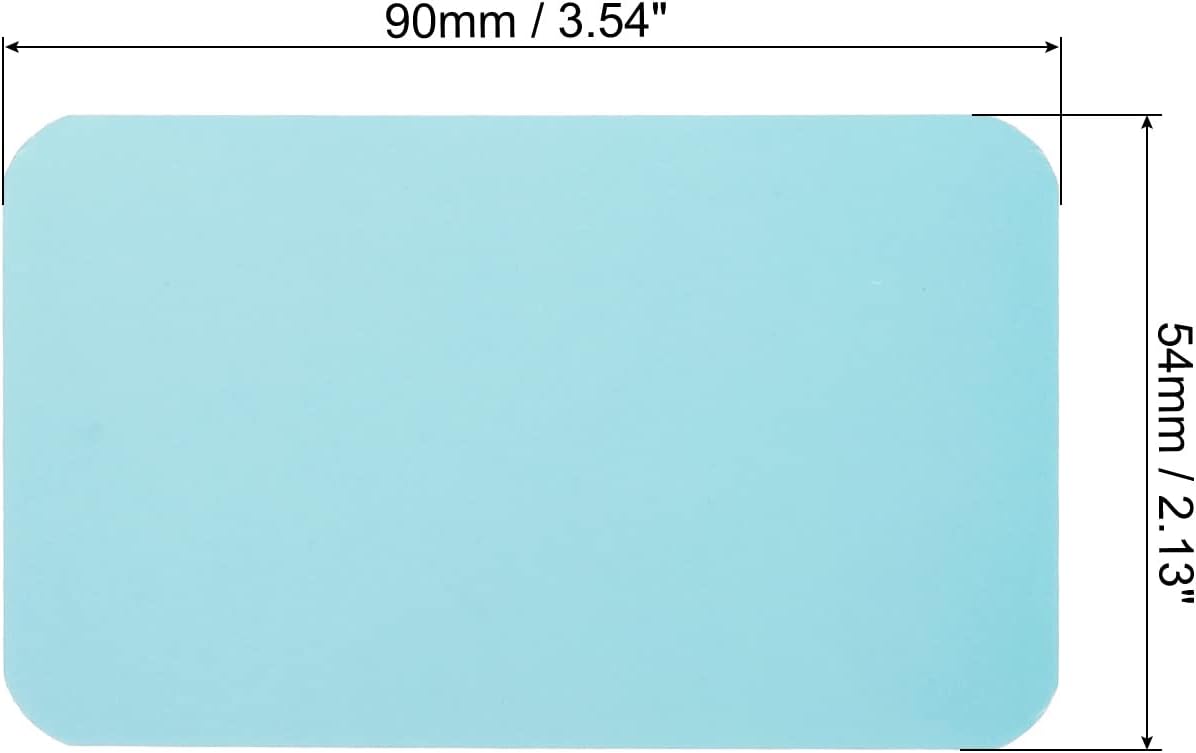 PATIKIL 3.5" x 2" Blank Paper Business Cards, 100 Pack Small Index Flash Cards Words Message Note Card Mini Paper Tags for DIY Gift Craft Scrapbooking, Blue