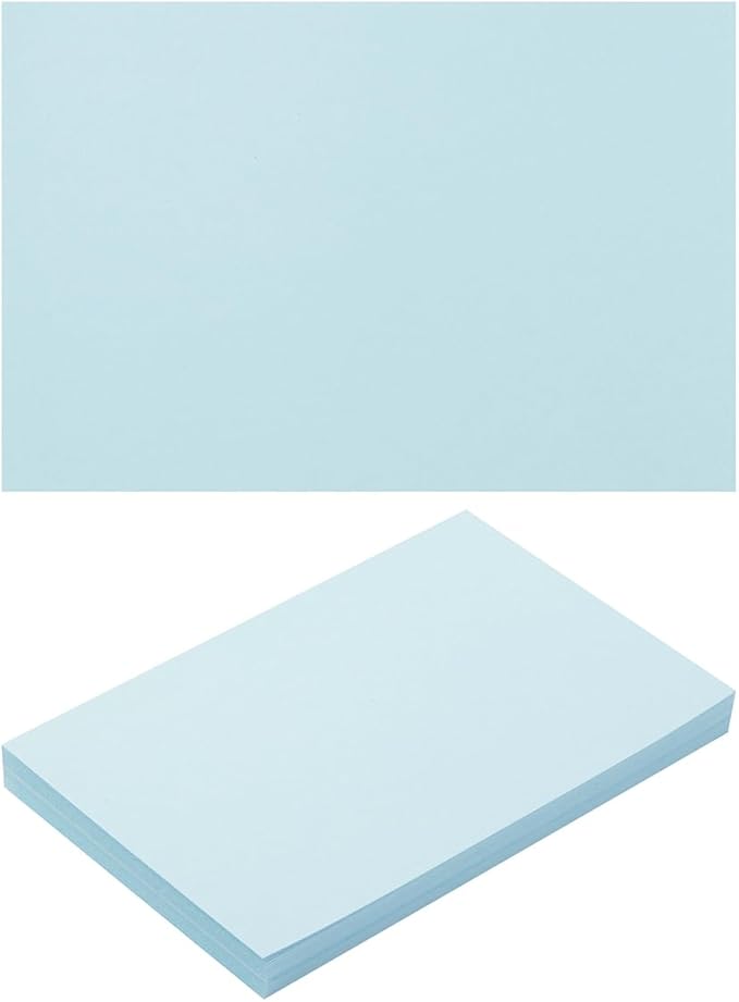50 Sheets Blank Cardstock Paper 250 GSM Thick Heavy Cards Stock for DIY Art Projects, Card Making, Postcards, Greeting Cards, Birthday Party, Wedding Invitation (Light Blue, 3x5 inches)