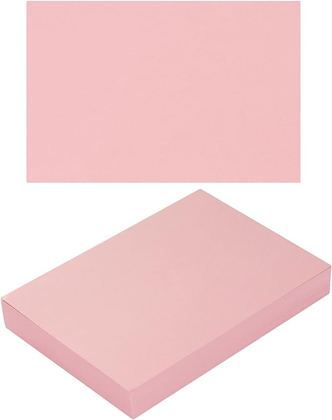 50 Sheets Blank Cardstock Paper 250 GSM Thick Heavy Cards Stock for DIY Art Projects, Card Making, Postcards, Greeting Cards, Birthday Party, Wedding Invitation (Pink, 4x6 inches)